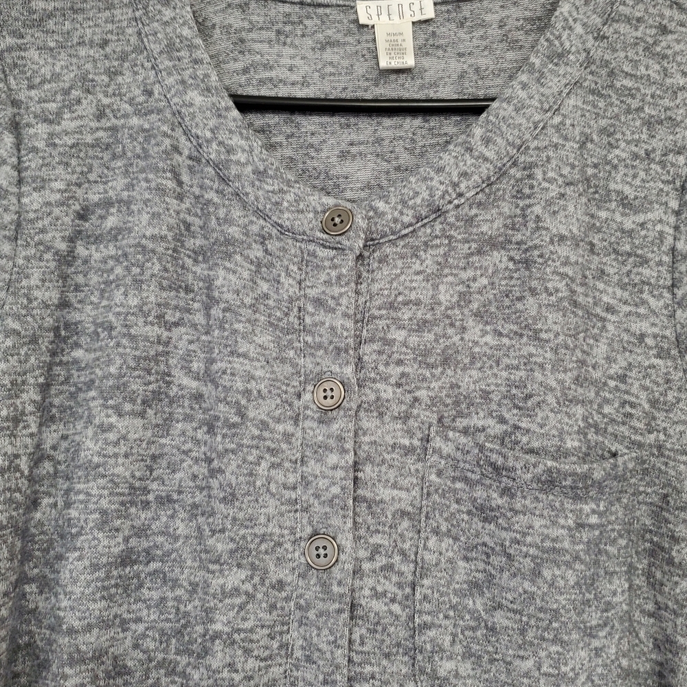 Spense Women's Medium Fleecey Button Up Comfy Jumpsuit - Picture 7 of 8